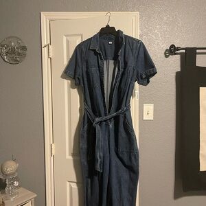 Old Navy Blue Straight Leg Jumpsuit